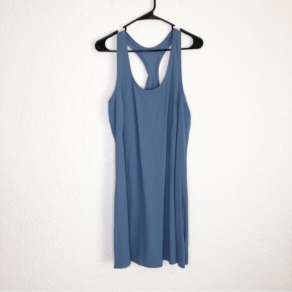 Athleta Dresses & Skirts - Athleta On My Way blue racerback sleeveless athletic dress size Extra Large XL